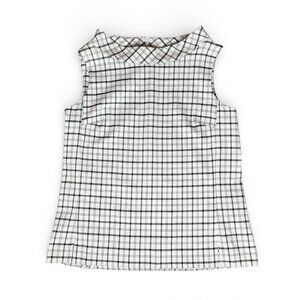 Sara Campbell Plaid Top Black & White Women's Size S